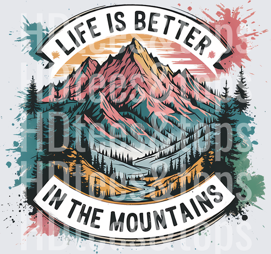 Life Is Better In The Mountains Scenic Wilderness Badge